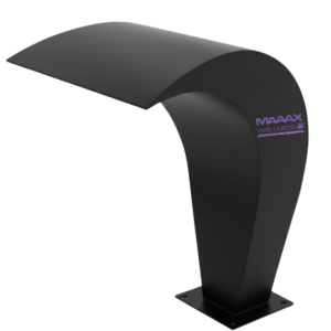 Cascada Cuello Cisne Negra Mate Tipo Cortina Acero Inoxidable